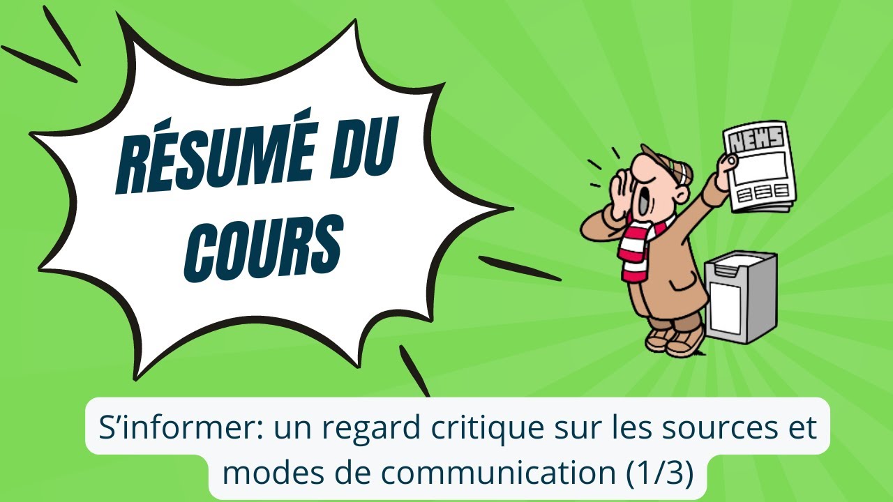 S’informer : un regard critique sur les sources et modes de communication (1/3) - HGGSP 1ère