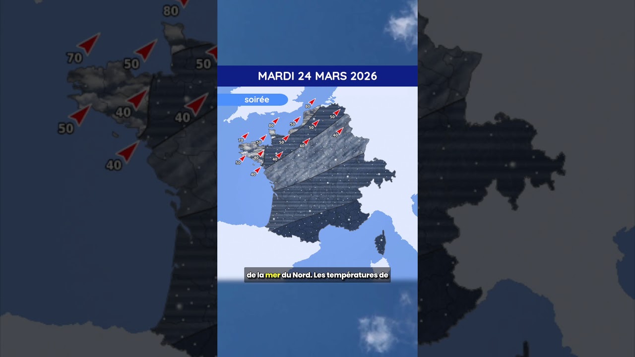 Météo du Mardi 24 au Jeudi 26 Mars 2026