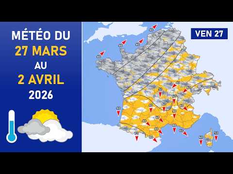Météo du Vendredi 27 Mars au Jeudi 2 Avril 2026