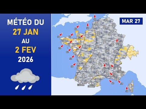 Météo du Mardi 27 Janvier au Lundi 2 Février 2026