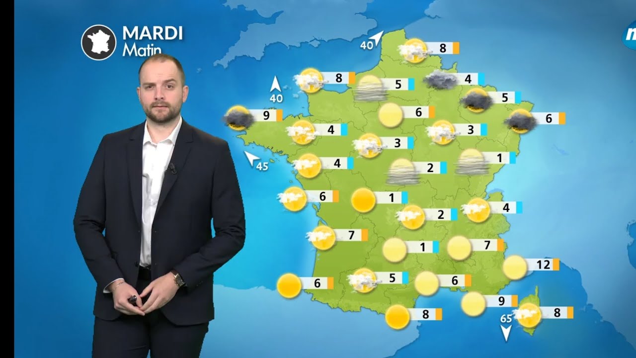 Météo du Mardi 17 Mars 2026 : L'anticyclone s'installe avec un temps calme et printanier.