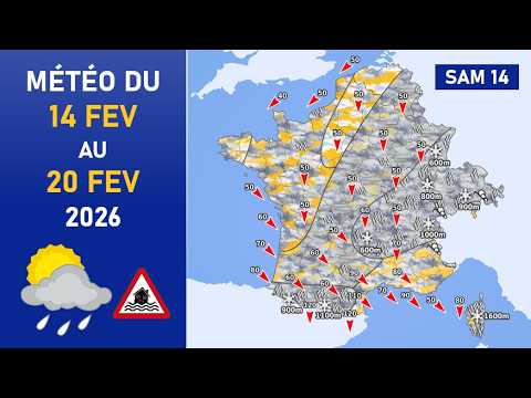 Météo du Samedi 14 au Vendredi 20 Février 2026