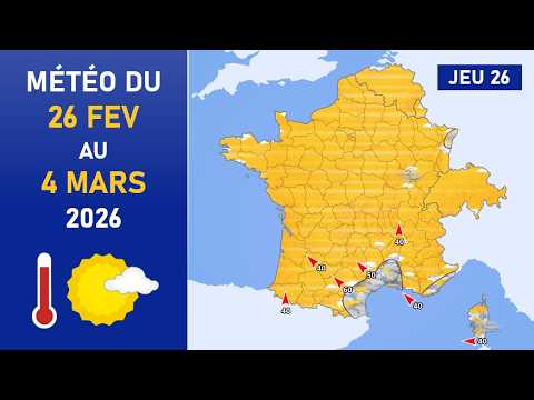 Météo du Jeudi 26 Février au Mercredi 4 Mars 2026
