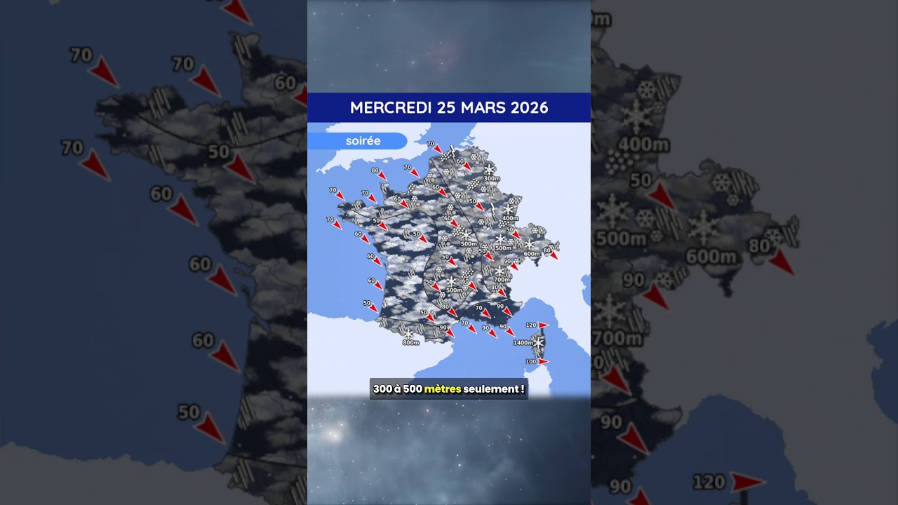 Météo du Mercredi 25 au Vendredi 27 Mars 2026