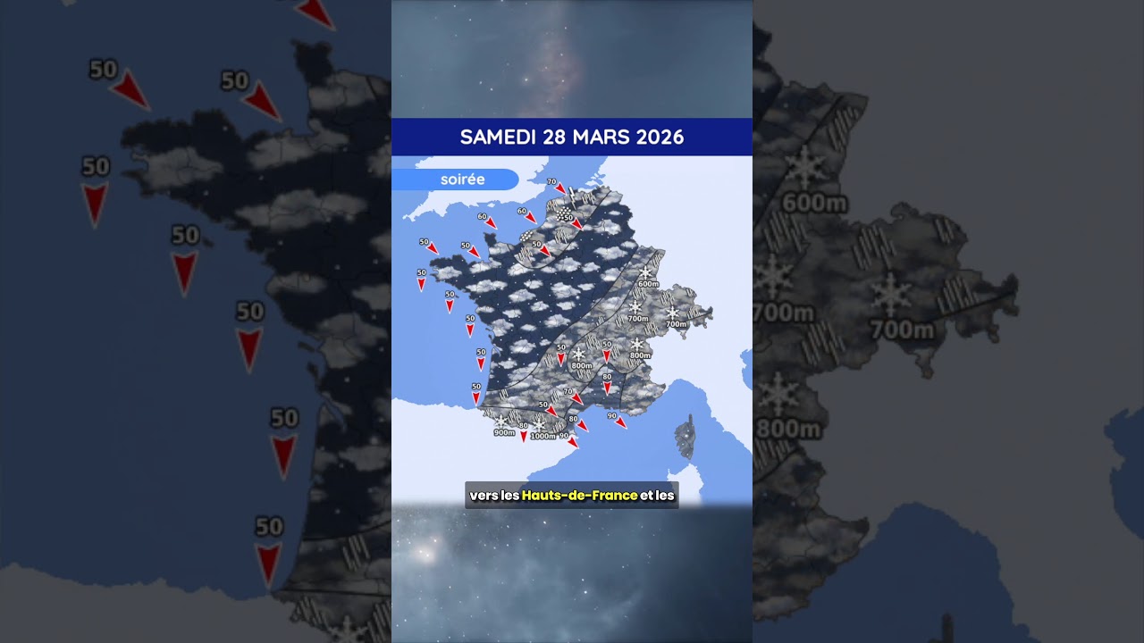 Météo du Samedi 28 au Lundi 30 Mars 2026