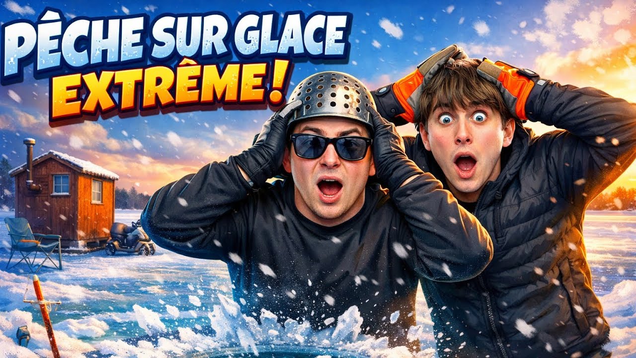 PÊCHE SUR GLACE EXTRÊME ! On ne s’attendait pas à ça… 😱🎣